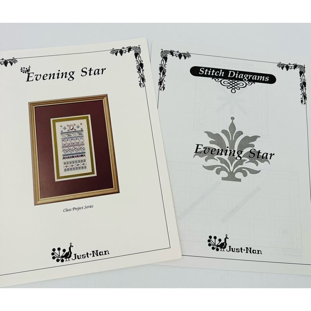 JUST NAN Evening Star Class Project Chart Stitch Diagram Cross Stitch Pattern